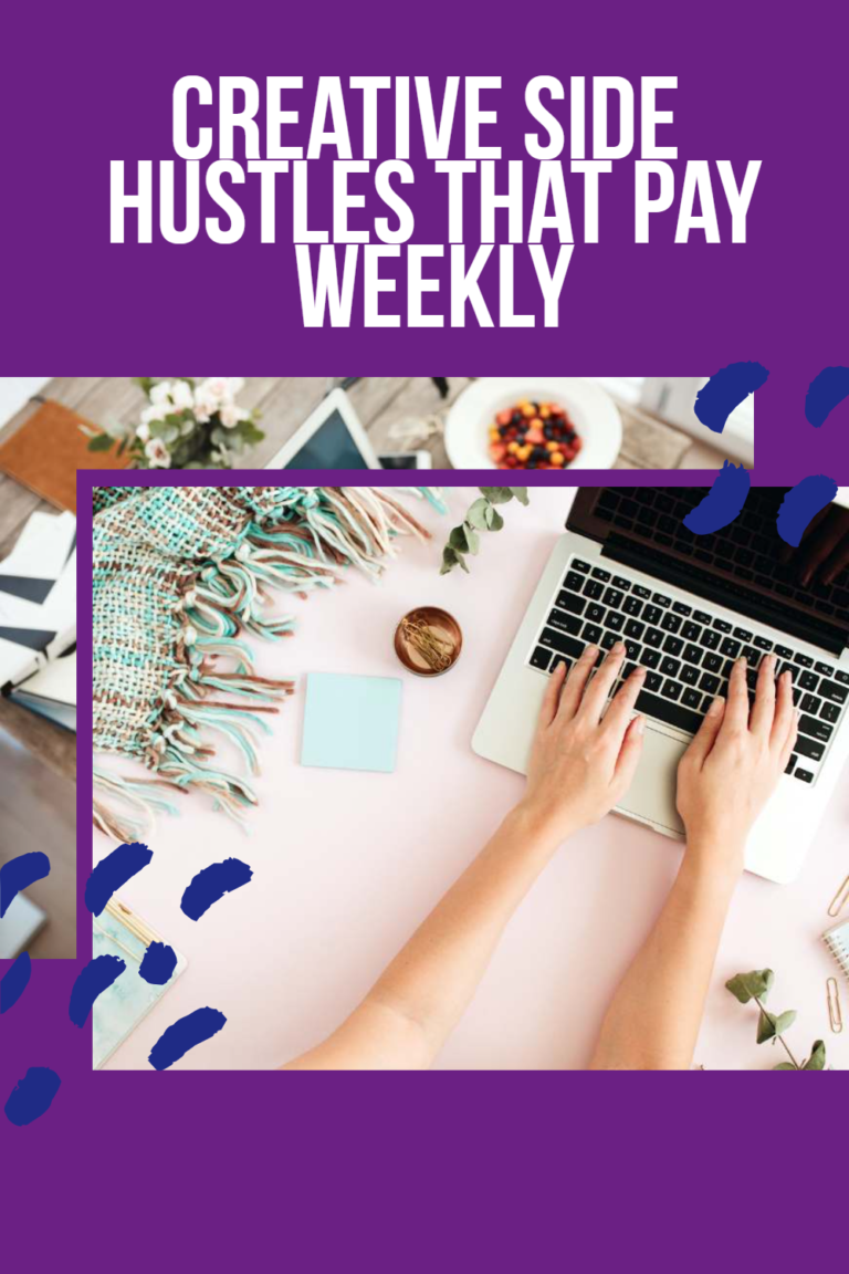 Creative side hustles that pay weekly